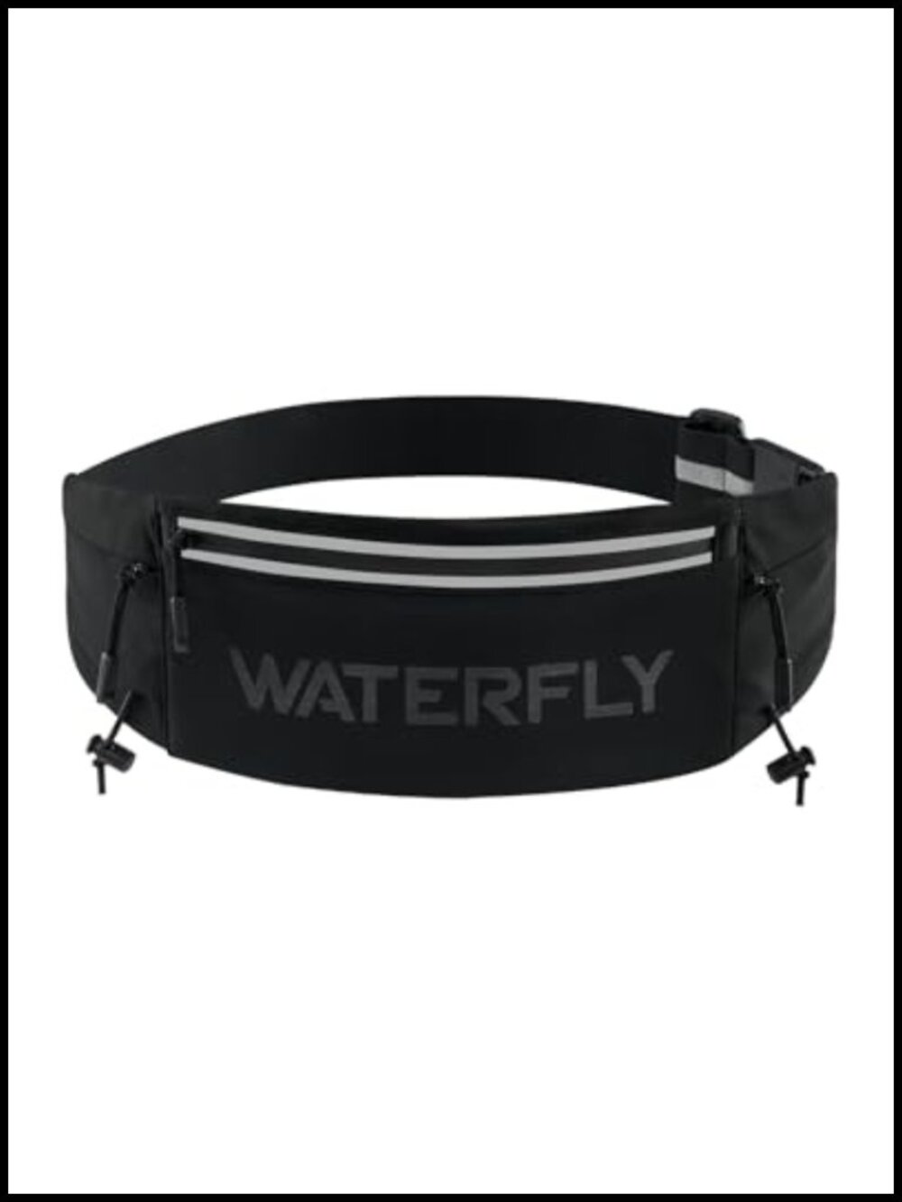 WATERFLY Running Belt Fanny Pack with Bib Clip Adjustable Waist Pack
